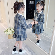 Next win girls autumn suit 2021 new foreign style childrens suit college style little girl jk uniform dress