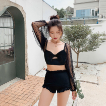 Swimsuit female fairy fan 2020 new net red split conservative long-sleeved sexy thin belly cover Korean ins wind