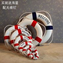 Mediterranean style furniture creative home bar decorated life circle swimming circle style wall hanging props