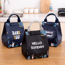 Thickened aluminum foil with vegetable lunch box lunch student lunch cooler bag bag insulated canvas office worker Hand bag