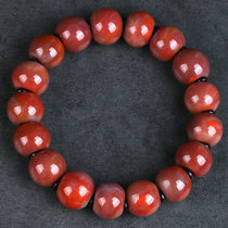 65 60 grams of paste can be played] oil-rich color Jianan red agate drum beads old bracelet bracelet