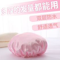 Shower cap waterproof adult women shower shower shower cap kitchen hat dust-proof and oil-proof head cover double cute