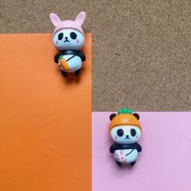 A set of 2 super cute panda bunny figs.
