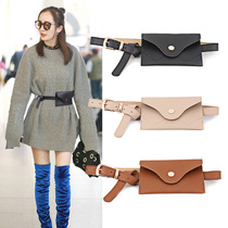 Decorative belt small waist bag women tide ins simple small mini Joker fashion mobile phone bag net red with belt