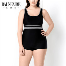 Van der Ann Conjoined Flat Corner Plus Size Swimsuit Female Conservative Cover Belly Skinny Resort Beach Swimsuit