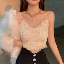 蕾丝吊带背心女夏外穿潮内搭带胸垫2022新款美背性感抹胸内衣上衣