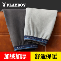 Playboy warm pants men plus velvet padded back trousers winter velvet pants pants wool pants slim cotton pants men