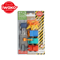 Japan imports IWAKO fun rubber-flavored imitation modeling engineering vehicles cars excavator rubber packaging transport excavator shovel boy toy gift children's stationery