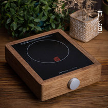 Wooden fish tea master king kong palm solid wood electric ceramic oven ceramic glass teapot electric heating tea oven water oven set