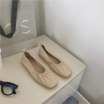 Now LINZICHIC (welfare clearance no return no change)Korean shallow fold single shoes flat granny shoes