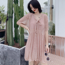 Spa swimsuit woman Big code Fat mm conservative Belly Button Slim Loose Sexy big breasted split Three sets of swimsuit South Korea