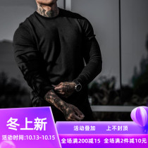 Muscle fitness long sleeve male tide brothers Tide brand equipment training clothes running sports Spring and Autumn bottoming T-shirt tights