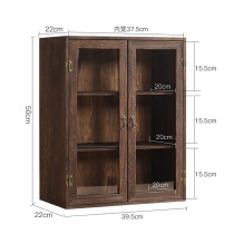 Solid wood dust-proof containing cabinet swinging piece glass display cabinet tea cabinet tea-cup teapot Teapot Cosmetics small lockers