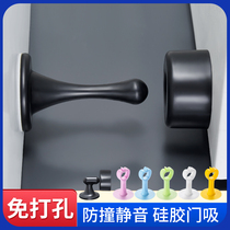 Door suction silica gel-free door stopper toilet door Toilet Door Bumper Rear Silent Wall Suction New Ground Suction