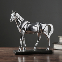 Modern simple office horse ornaments creative home living room entrance wine cabinet TV cabinet decoration crafts decoration