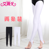 Girls foot pants socks childrens leggings dance socks summer practice pants cotton foot pants bodywork pants pantyhose