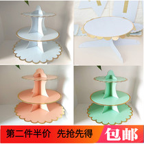 Cake rack disposable paper birthday Mid-Autumn Festival tray baby birthday party dessert table ornaments