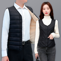 Couple-filled cotton vested male and female middle-aged and old parents and mother-in-charged vest lamb in winter