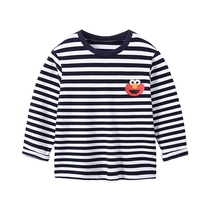 Impression childhood boys long-sleeved t-shirt 2020 autumn new western style letter printing bottoming shirt childrens t-shirt tide