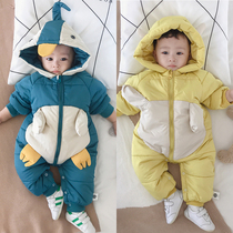 Newborn baby jacket padded cotton-padded jacket hugging clothing autumn and winter Winter Women baby mens winter clothes