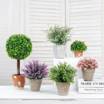 Simulation plant decoration Nordic green plant potted simple living room desktop ornaments Turtle leaf bonsai fake flower decoration