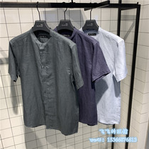 Mind Bridge Mens Summer Han Edition Casual Han Lin Short Sleeve Shirt MTWS510A-698