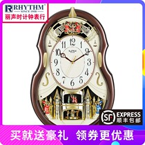 Lisheng clock Wall clock Living room household Nordic Chinese music time personality creative fashion art decorative clock