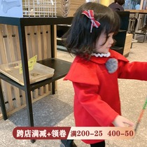 Little Mu Mu girl cloak coat foreign childrens woolen coat female baby 2020 new autumn and winter cotton coat