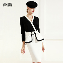 High-end socialite temperament professional dress womens spring and autumn 2021 New slim dress dress dress dress