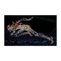 Construction in Art High Zhenpeng Modern Wind Shanghai Landmark Construction Light Extravagant Creative Home Decoration Painting and Paintbox