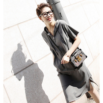 Ladies Dress Casual Women 2018 New Loose Korean Fashion V-neck Straight Slim Size Sweater Dress Tide