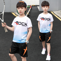 Boy Basketball Suit Quick Dry Suit Short Sleeve Summer Children Handsome Boy Summer Clothing CUHK Boy Sports Jersey Boomer