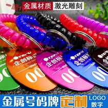 Number plate number malatang with clip call number plate hand card storage luggage bath scrub key number customization