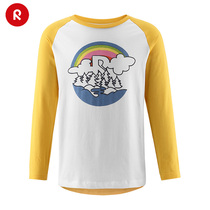 Reima middle school boy men and women print T-shirt stretch organic cotton comfortable long sleeve T-shirt spring and autumn base shirt