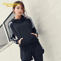 OUROSESAN light luxury brand yoga clothes five-piece suit sports gym running hooded loose quick-drying clothes