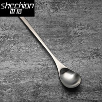 18 10 stainless steel long handle coffee spoon mixing spoon small spoon seasoning spoon mug creative ice spoon