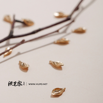 Streamer home original 18K gold diamond pendant choker small buds 18K gold necklace accessories