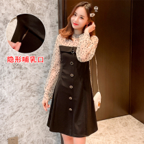 Autumn wear breastfeeding dress fashion model 2021 New Hot Mom size postpartum feeding long A- line dress