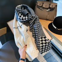 Scarf woman autumn winter style Han version hemp flower parquet with gig knit wool thread thickened warm 100 change of cashmere surrounding neck shawl