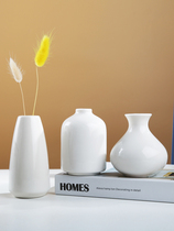 ~White porcelain jade bottle Guanyin bottle small flower arrangement long neck ceramic Chinese style decoration for Buddha Zen water purification vase Buddha