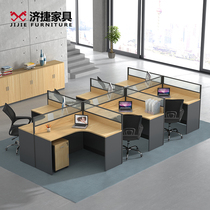 The staff desk is a four - person office desk screen office desk combination of office desk