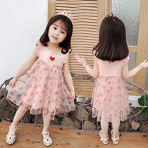 Girls summer dresses 2021 new net red baby skirt Western style childrens princess mesh childrens skirt trend