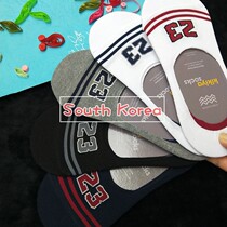 South Korean imported mens boat socks Summer breathable suction Sweat cotton socks Deodorant Thin cotton socks Mens light mouth silicone Short socks