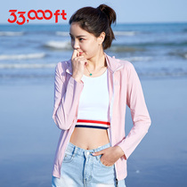 Sunscreen clothing Womens outdoor sports windbreaker summer beach riding sunscreen jacket breathable thin windproof skin clothing