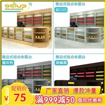 Supermarket Convenience store Overall combination counter cashier tobacco and wine cabinet Maternal and child store Stationery store cashier back cabinet display cabinet