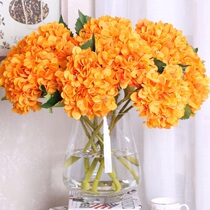 Red yellow orange white Pink Green single branch hydrangea finished simulation flower modern American