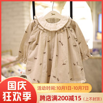 Direct Mail ETTOI Korea Little Pegasus Childrens Wear 21 Autumn Valley Color Doll Dress Leggings 524001
