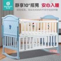 Crib newborn solid wood bed in bed removable cradle treasure bed splicing big bed European bb
