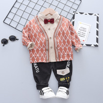 Baby Spring Dress Foreign One Year Old Baby Clothes Korean Version Childrens New Kids Cardigan Boy Handsome Suit Tide