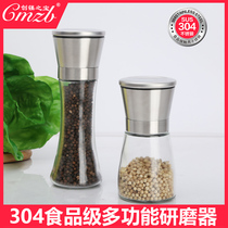 Pepper grinding grinding bottle with 304 stainless steel manually grinding pepper flavor cans black pepper grains
